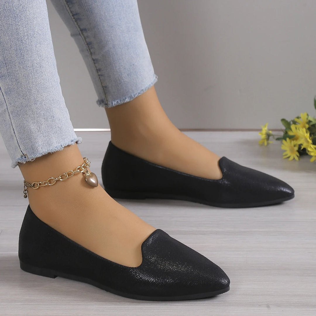 Elegáns csipke balerina cipők stretch anyaggal - Vivienne