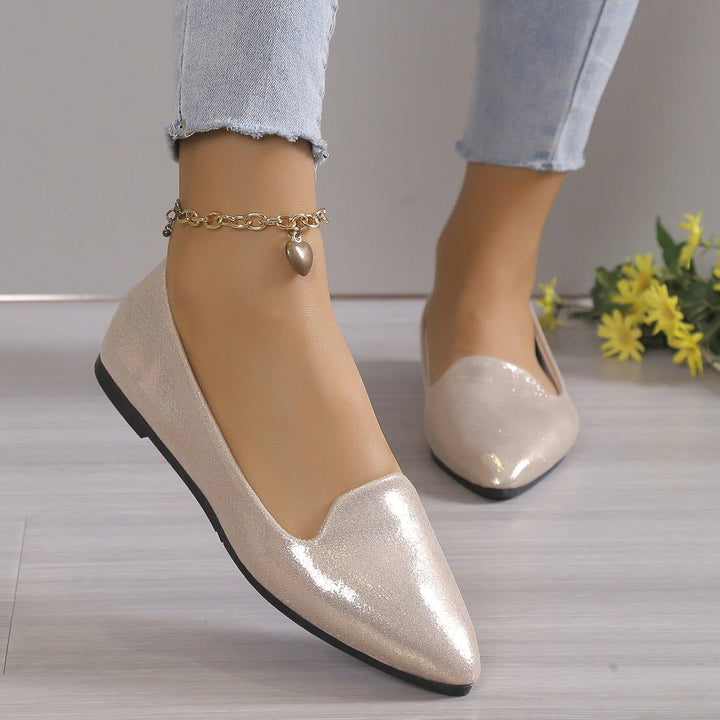 Elegáns csipke balerina cipők stretch anyaggal - Vivienne