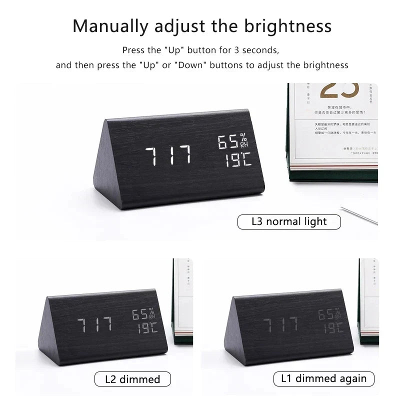Fa LED Óra Hangosvezérléssel - EcoClock