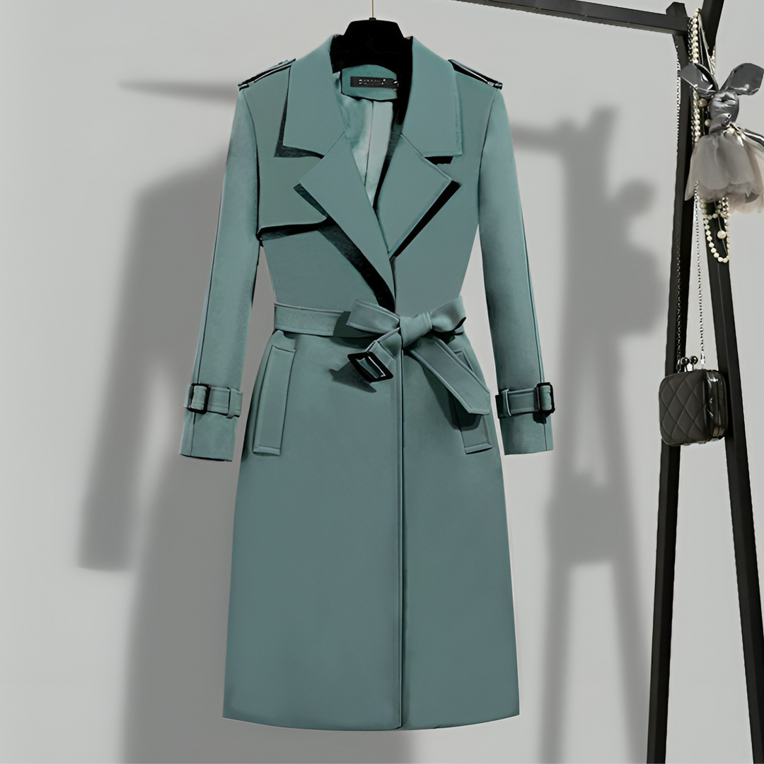 Női trench coat derékkal és gombos lezárással – Sophia