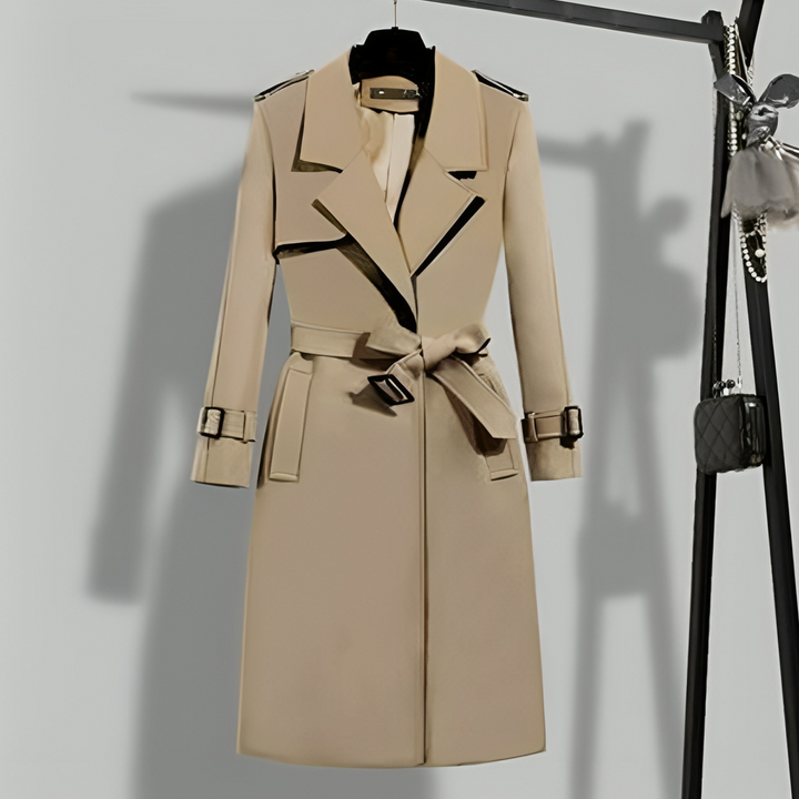 Női trench coat derékkal és gombos lezárással – Sophia