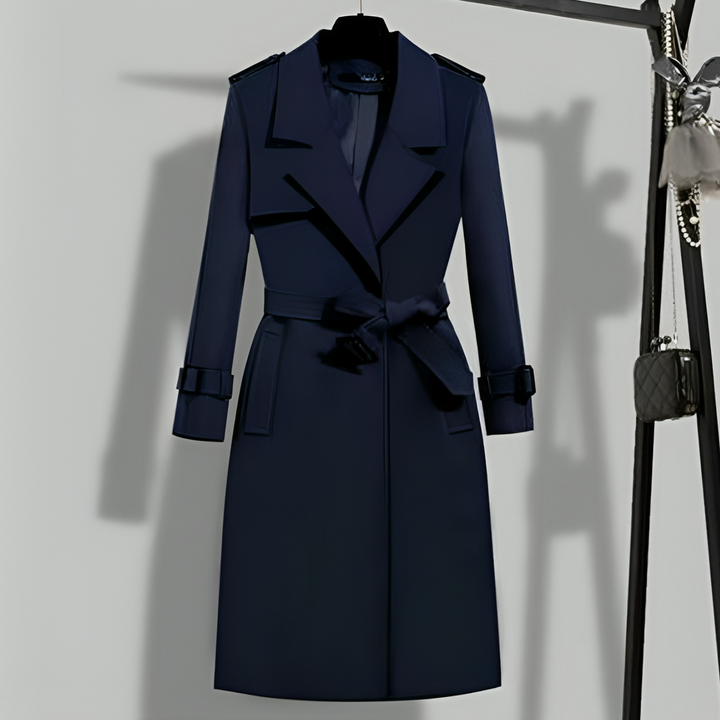 Női trench coat derékkal és gombos lezárással – Sophia