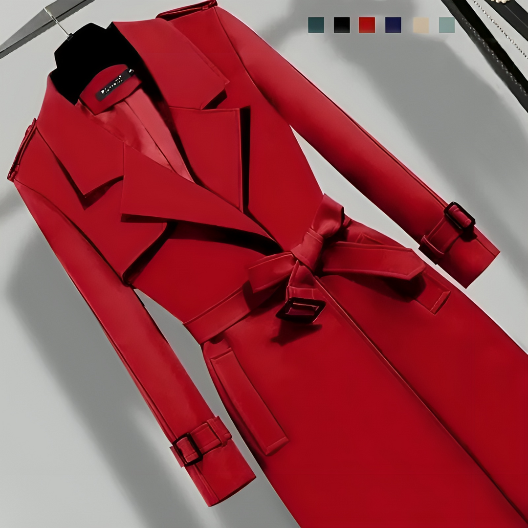 Női trench coat derékkal és gombos lezárással – Sophia