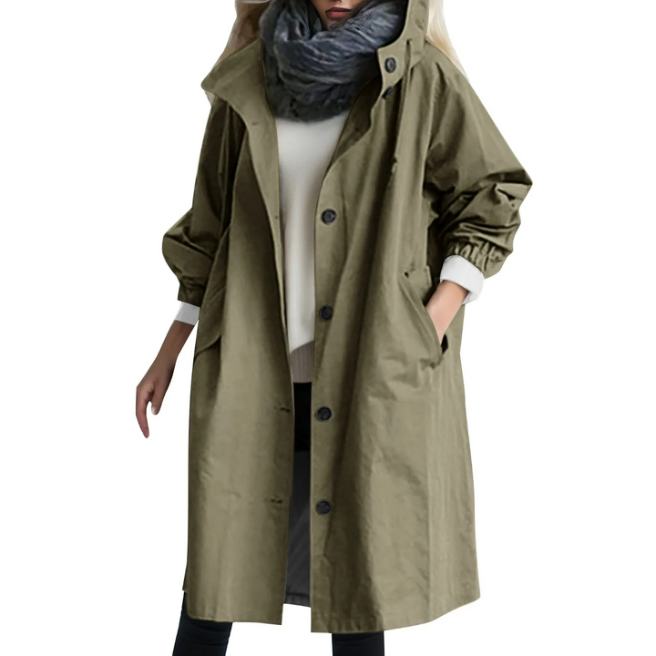 Szélálló Női Trenchcoat Kapucnival - Luna
