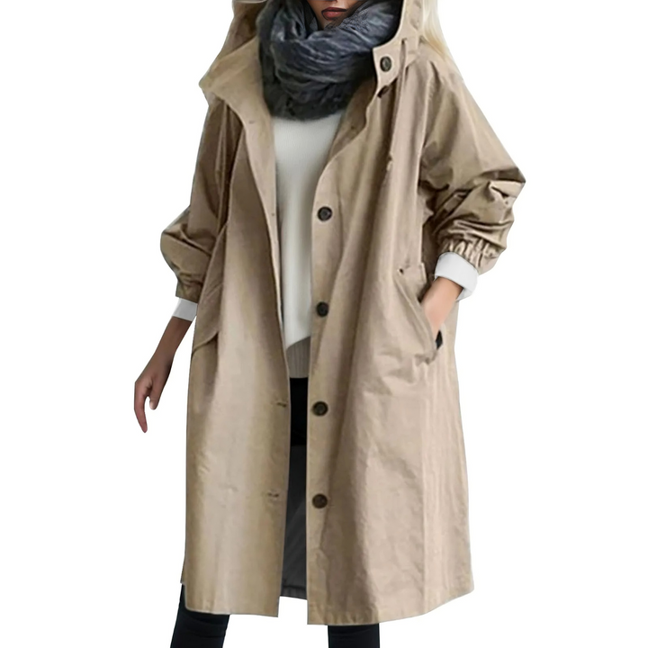 Szélálló Női Trenchcoat Kapucnival - Luna