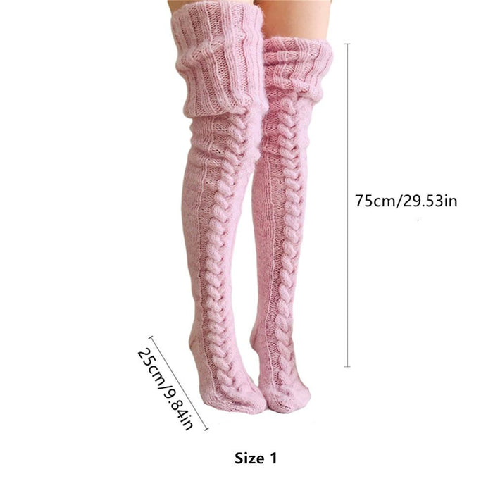 Magas kötött gyapjú női zokni - WarmWool