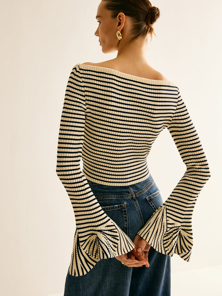 Cold-Shoulder Csíkos Ing Nőknek - Selene
