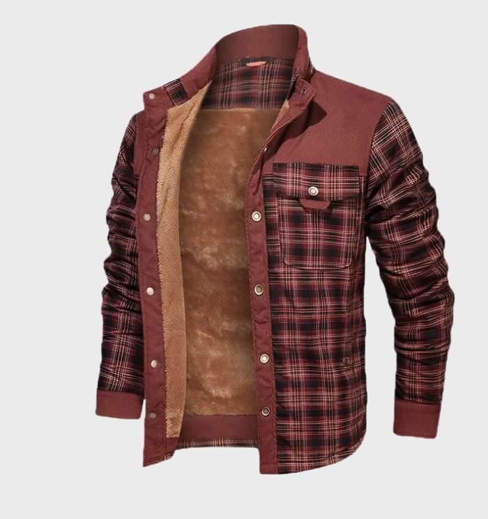 Dohányzós férfi flaneldzseki fleece-béléssel – FlanelStil