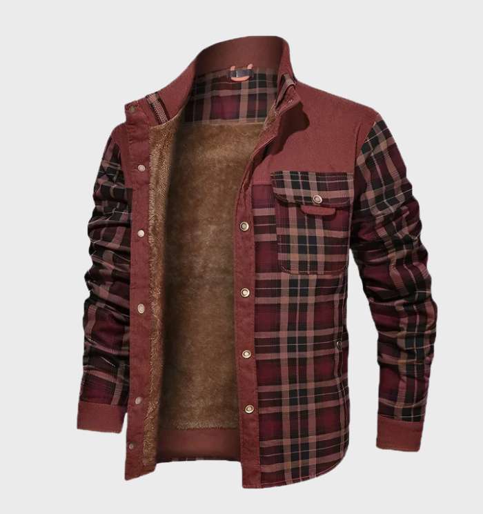 Dohányzós férfi flaneldzseki fleece-béléssel – FlanelStil
