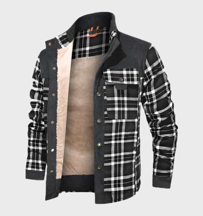 Dohányzós férfi flaneldzseki fleece-béléssel – FlanelStil