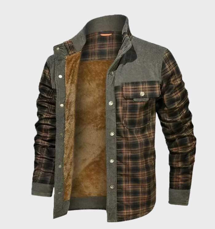 Dohányzós férfi flaneldzseki fleece-béléssel – FlanelStil