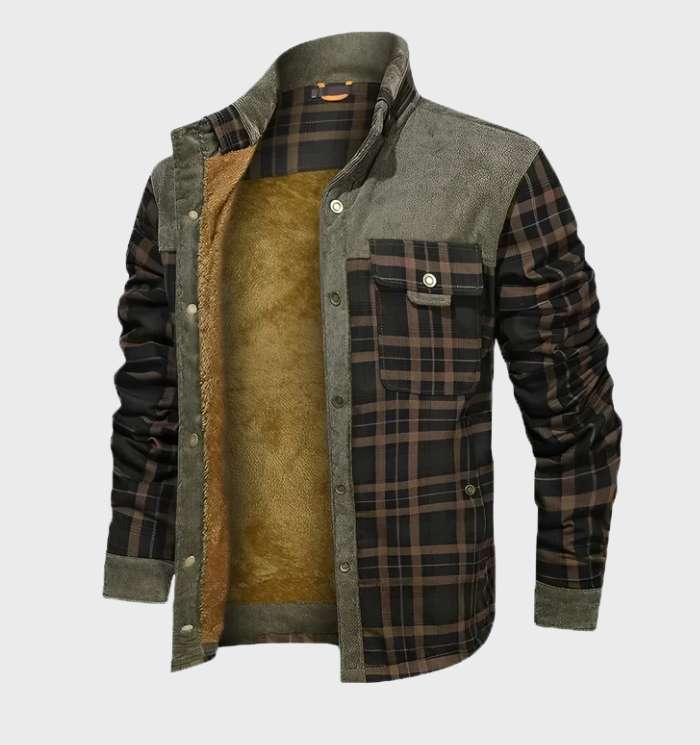 Dohányzós férfi flaneldzseki fleece-béléssel – FlanelStil