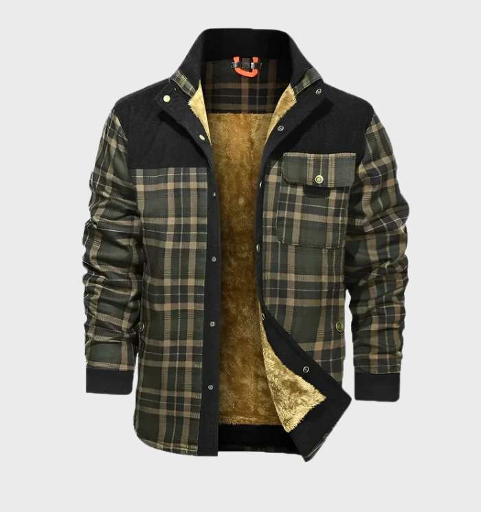 Dohányzós férfi flaneldzseki fleece-béléssel – FlanelStil