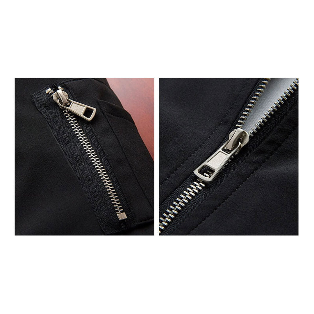 Könnyű és divatos férfi bomberdzseki cipzárral – Jaron