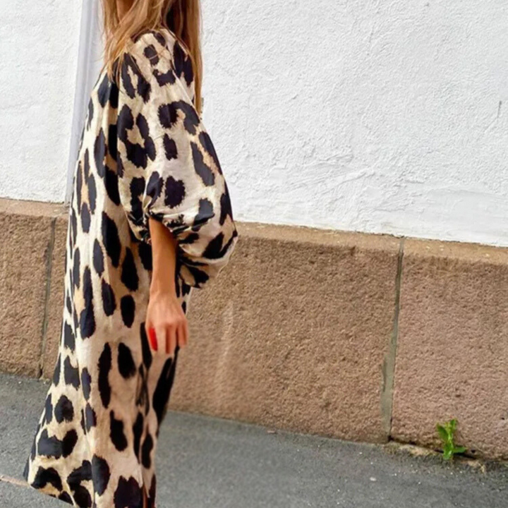 Laza szabású Párducmintás Ruha - Selena