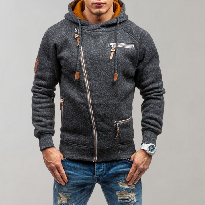 Casual kapucnis pulóver cipzárral - Orion