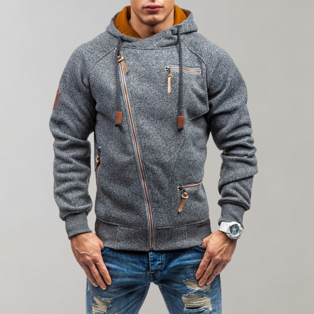 Casual kapucnis pulóver cipzárral - Orion