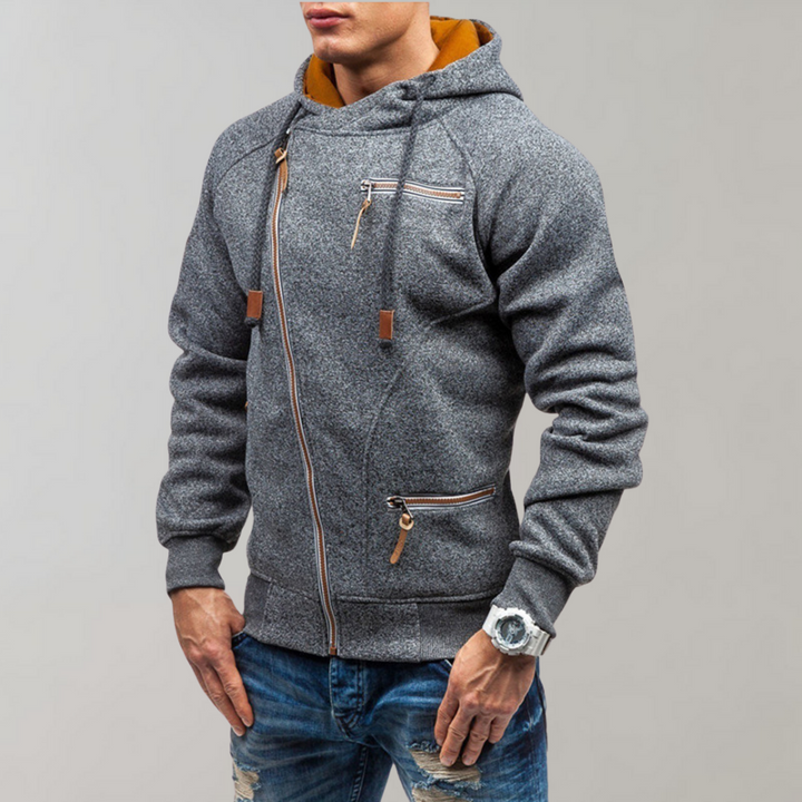 Casual kapucnis pulóver cipzárral - Orion
