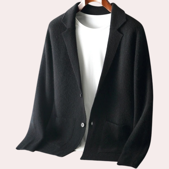 100% Gyapjú Blézer Revers Gallérral és Elülső Zsebekkel – Ewan