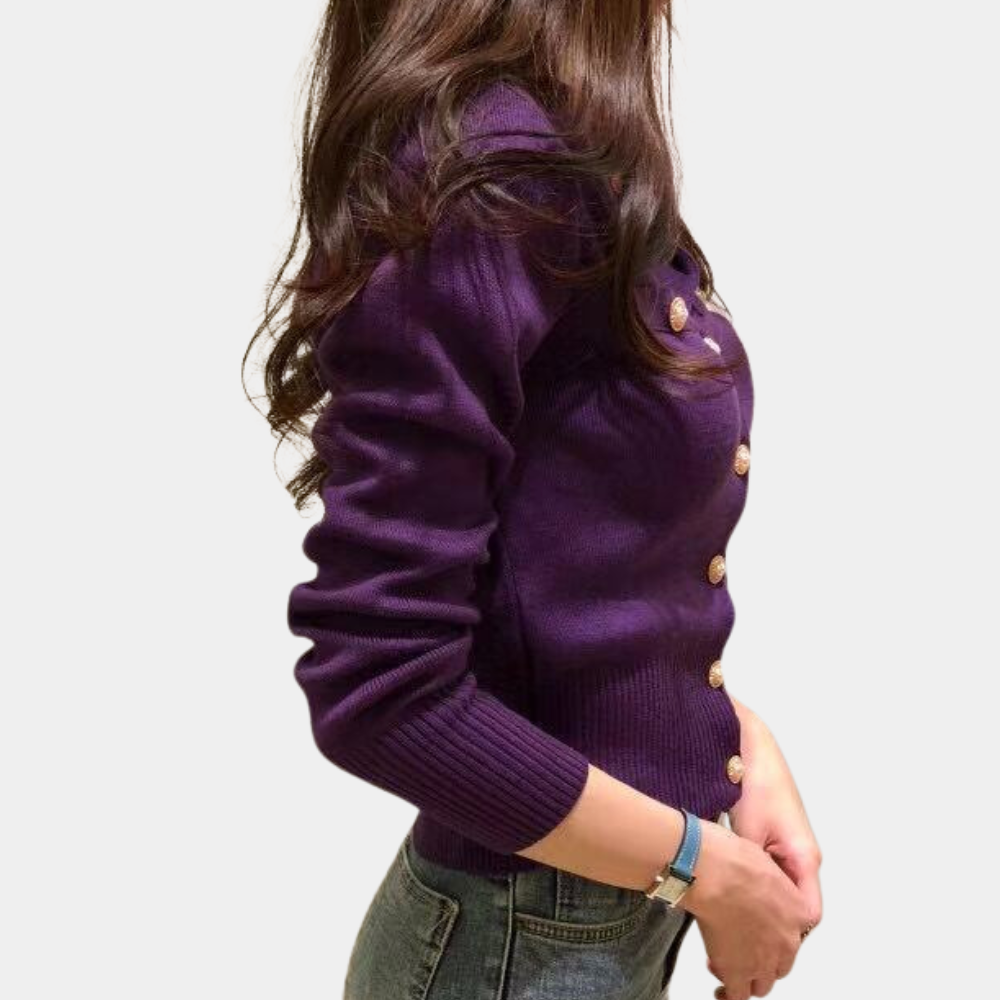 Klasszikus Kötött Női Kardigán Gombos Záródással - Eloise