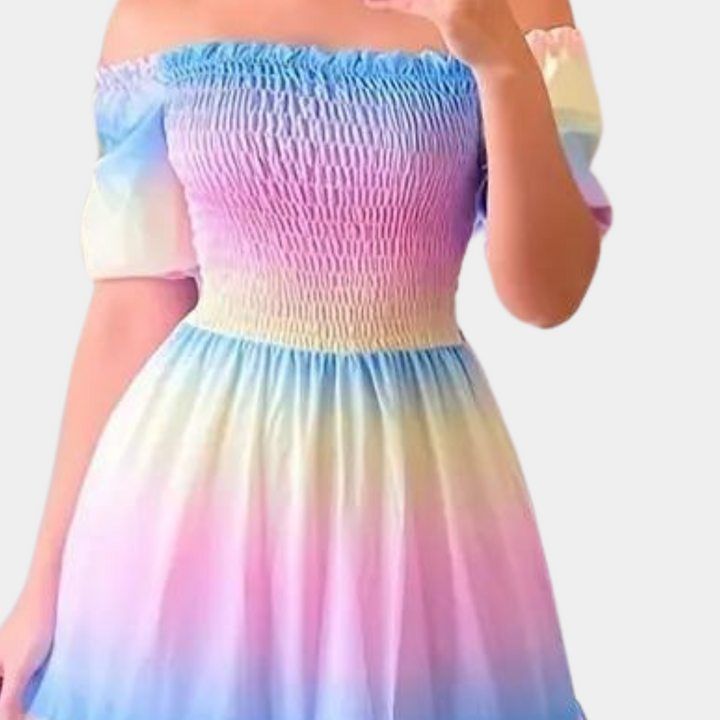 Off-Shoulder Rétegzett Nyári Ruha – Noémie