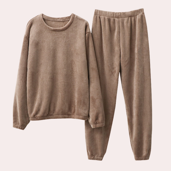 Meleg fleece női pizsama - Elina