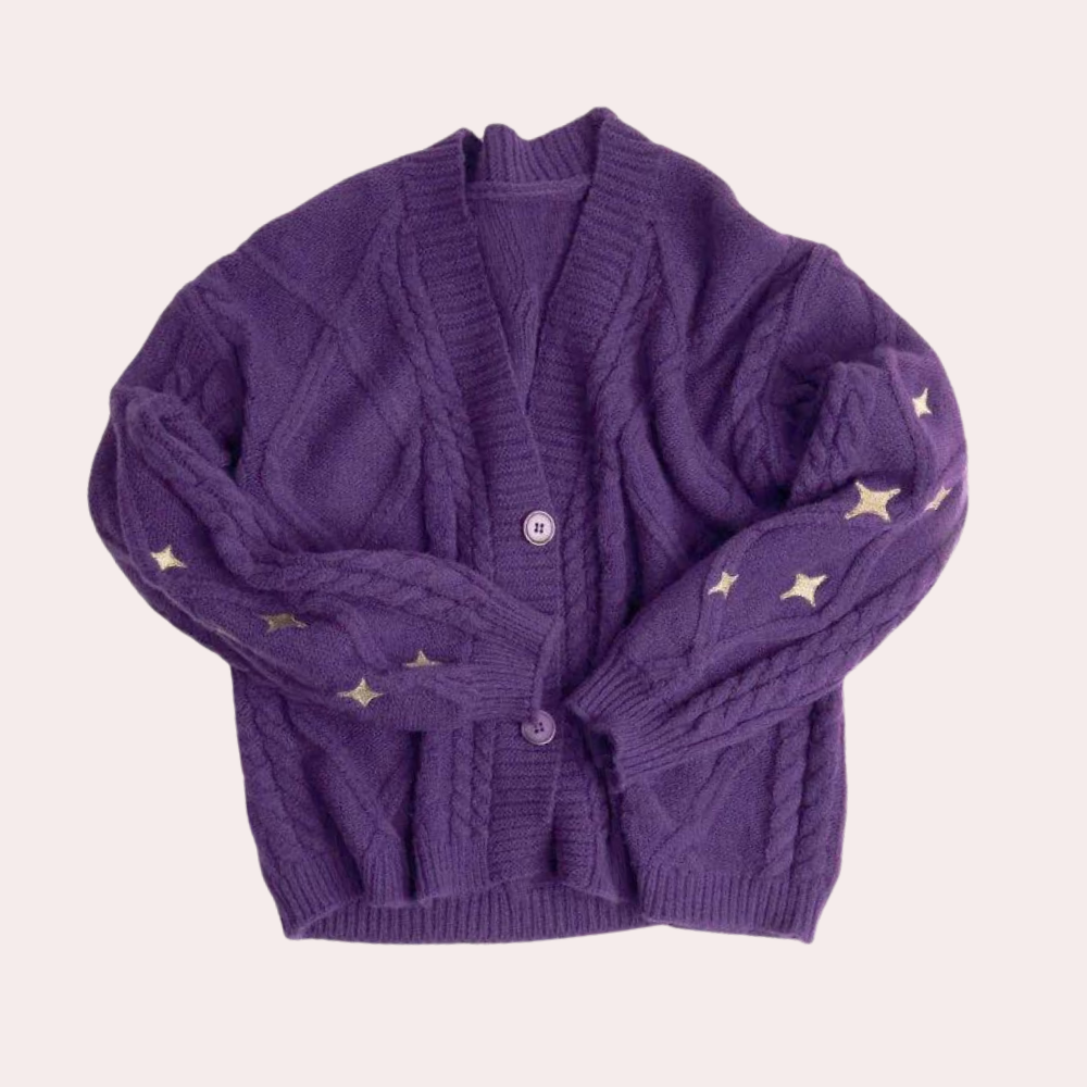 Pöttyös Női Kardigán Eper Részletekkel – Poppy