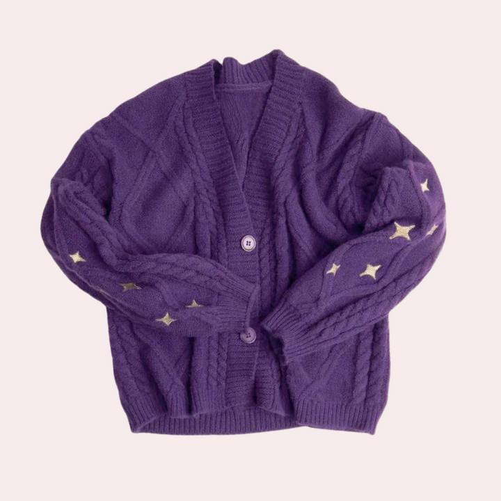 Pöttyös Női Kardigán Eper Részletekkel – Poppy