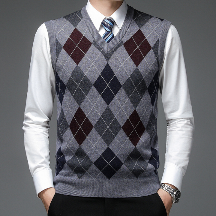 Férfi Spencer Stílusos Argyle-Mintával - Felix