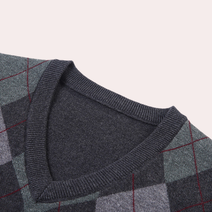 Férfi Spencer Stílusos Argyle-Mintával - Felix