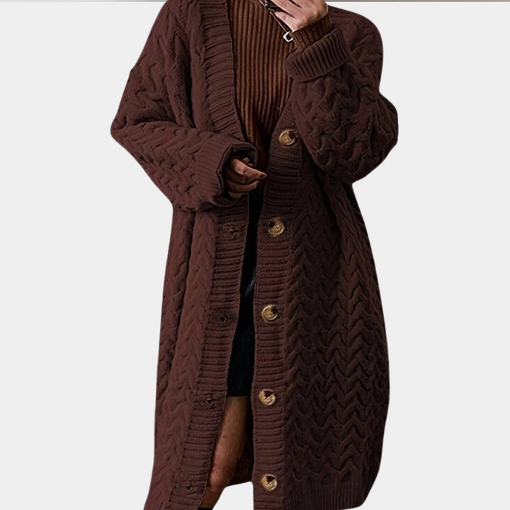 Oversized hosszú kötött női kardigán - Noémie