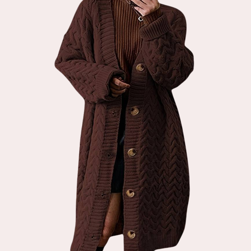 Oversized hosszú kötött női kardigán - Noémie