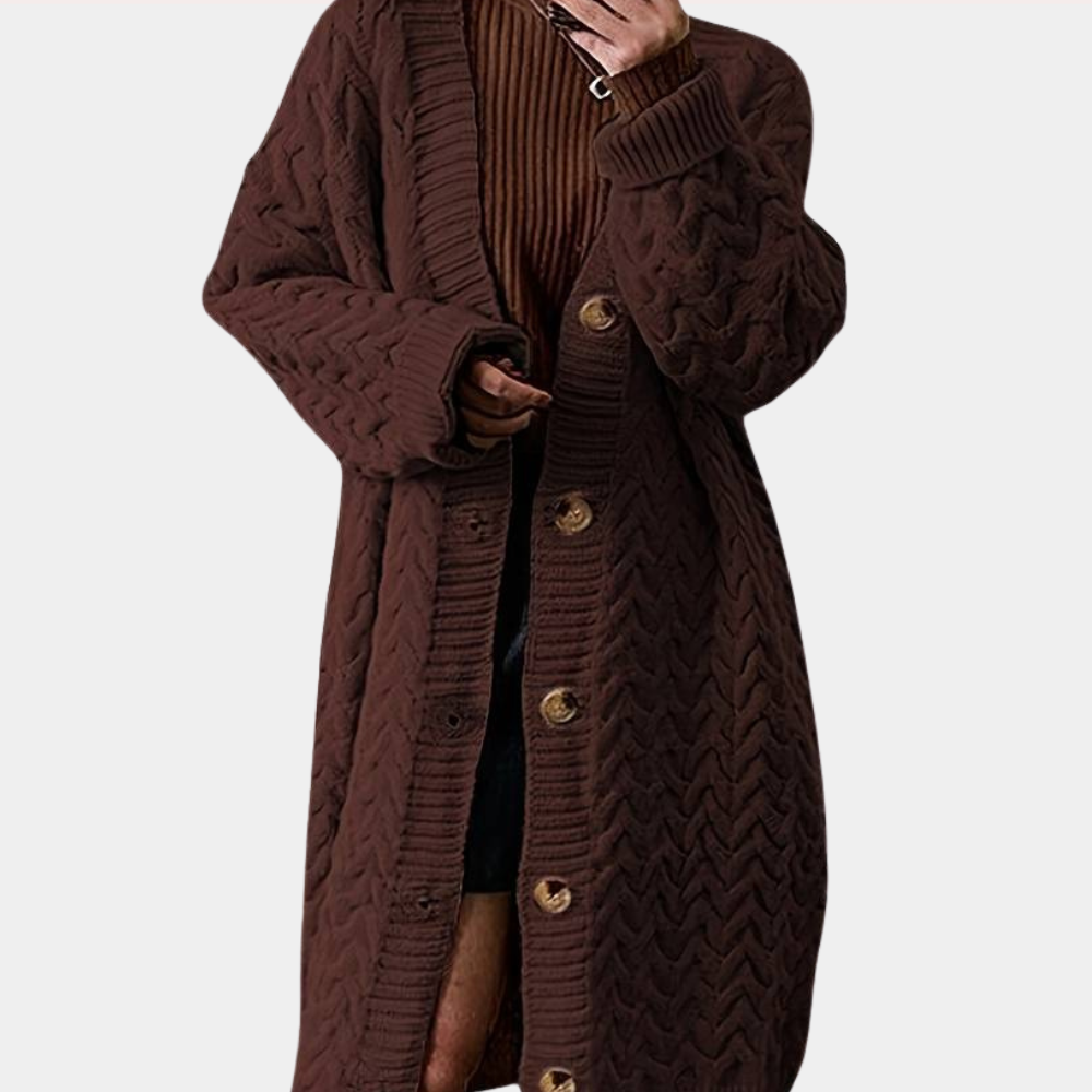 Oversized hosszú kötött női kardigán - Noémie