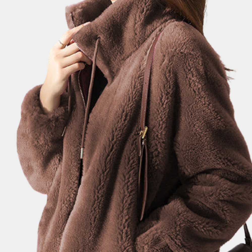 Meleg Női Kabát Cipzárral - Yara