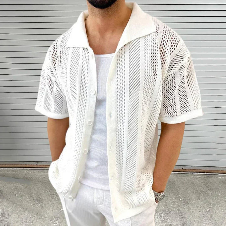 Strickpóló klasszikus gallérral – Enzo