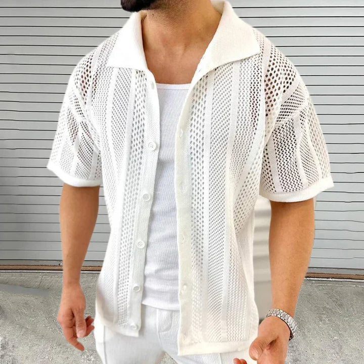 Strickpóló klasszikus gallérral – Enzo