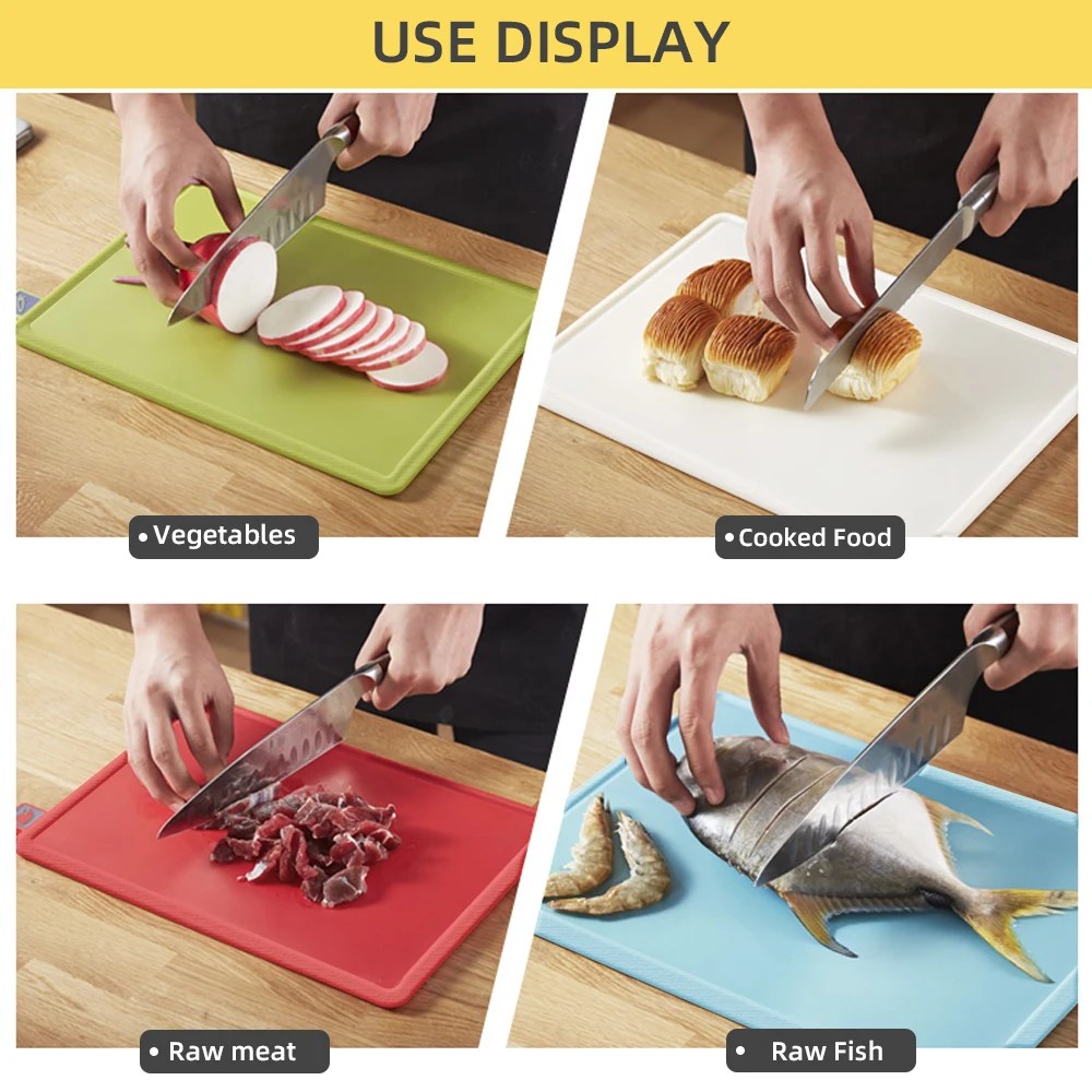 4 részes vágódeszka készlet tartóval - PrepTidy