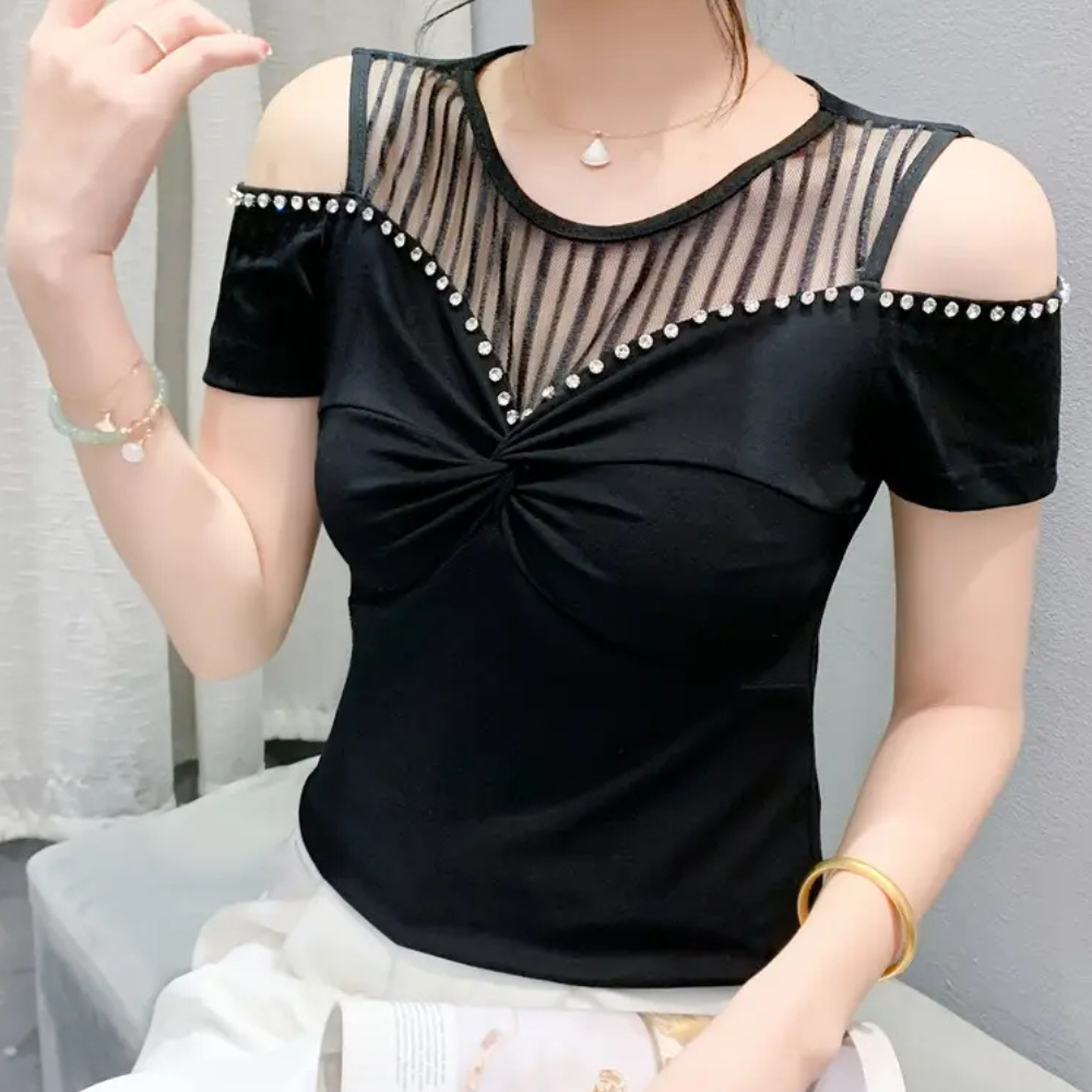 Trendy Cold-Shoulder Top hölgyeknek - Fenna