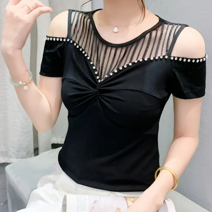 Trendy Cold-Shoulder Top hölgyeknek - Fenna