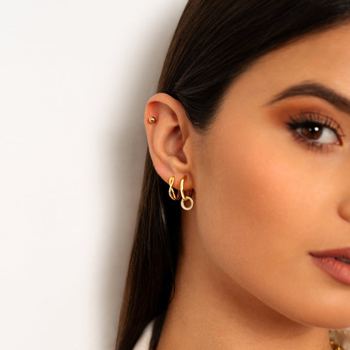 Kapcsolt Karika Fülbevalók - Nerida