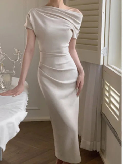 Elegáns, off-shoulder Bodycon maxiköltemény – Valentina