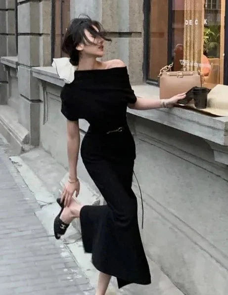Elegáns, off-shoulder Bodycon maxiköltemény – Valentina