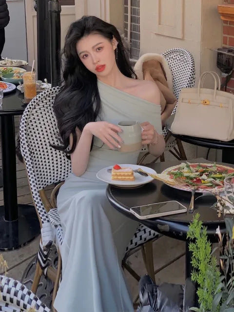 Elegáns, off-shoulder Bodycon maxiköltemény – Valentina