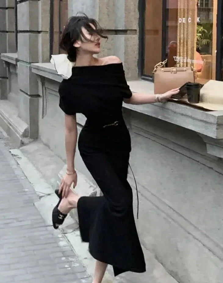 Elegáns, off-shoulder Bodycon maxiköltemény – Valentina