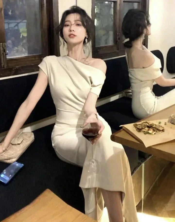 Elegáns, off-shoulder Bodycon maxiköltemény – Valentina