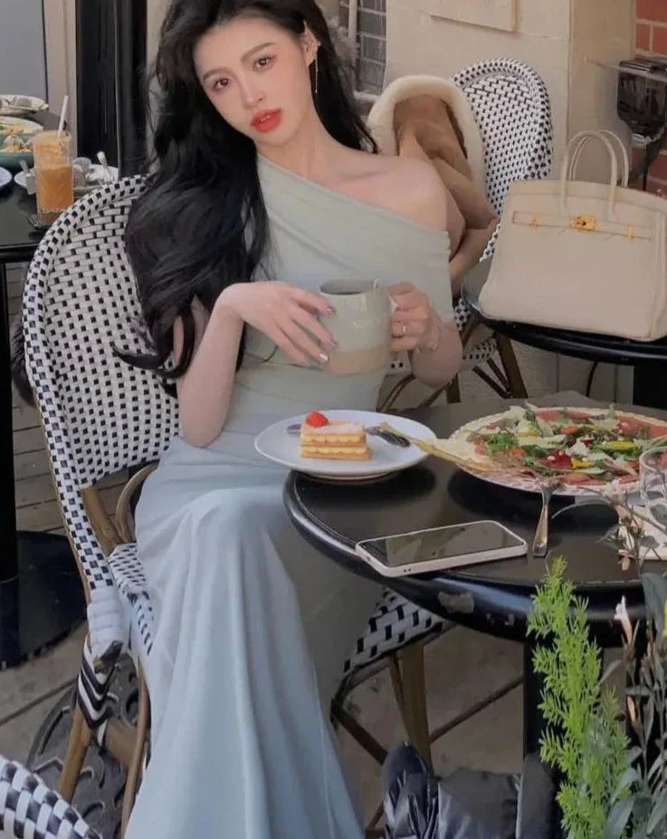 Elegáns, off-shoulder Bodycon maxiköltemény – Valentina