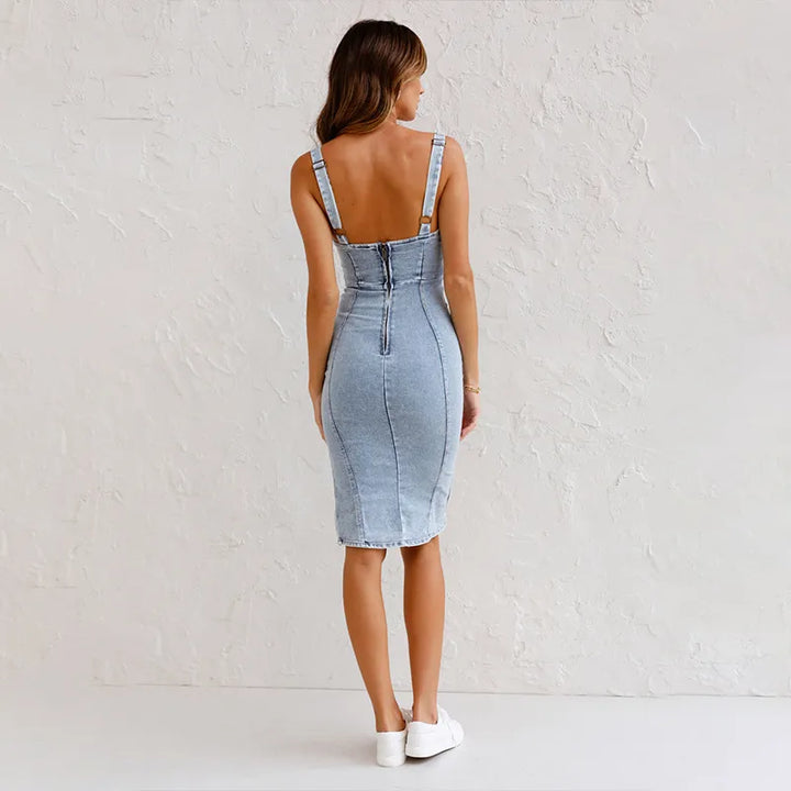 Stilvolles Midikleid mit Schlitz – Rike