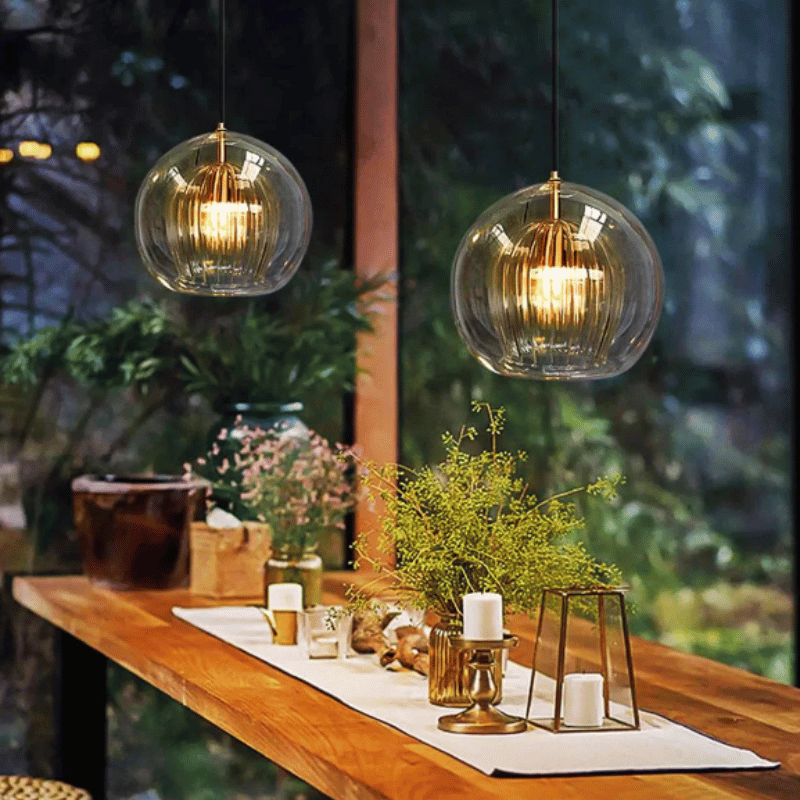 Modern Alumínium-Üveg Függőlámpa - LumaLite