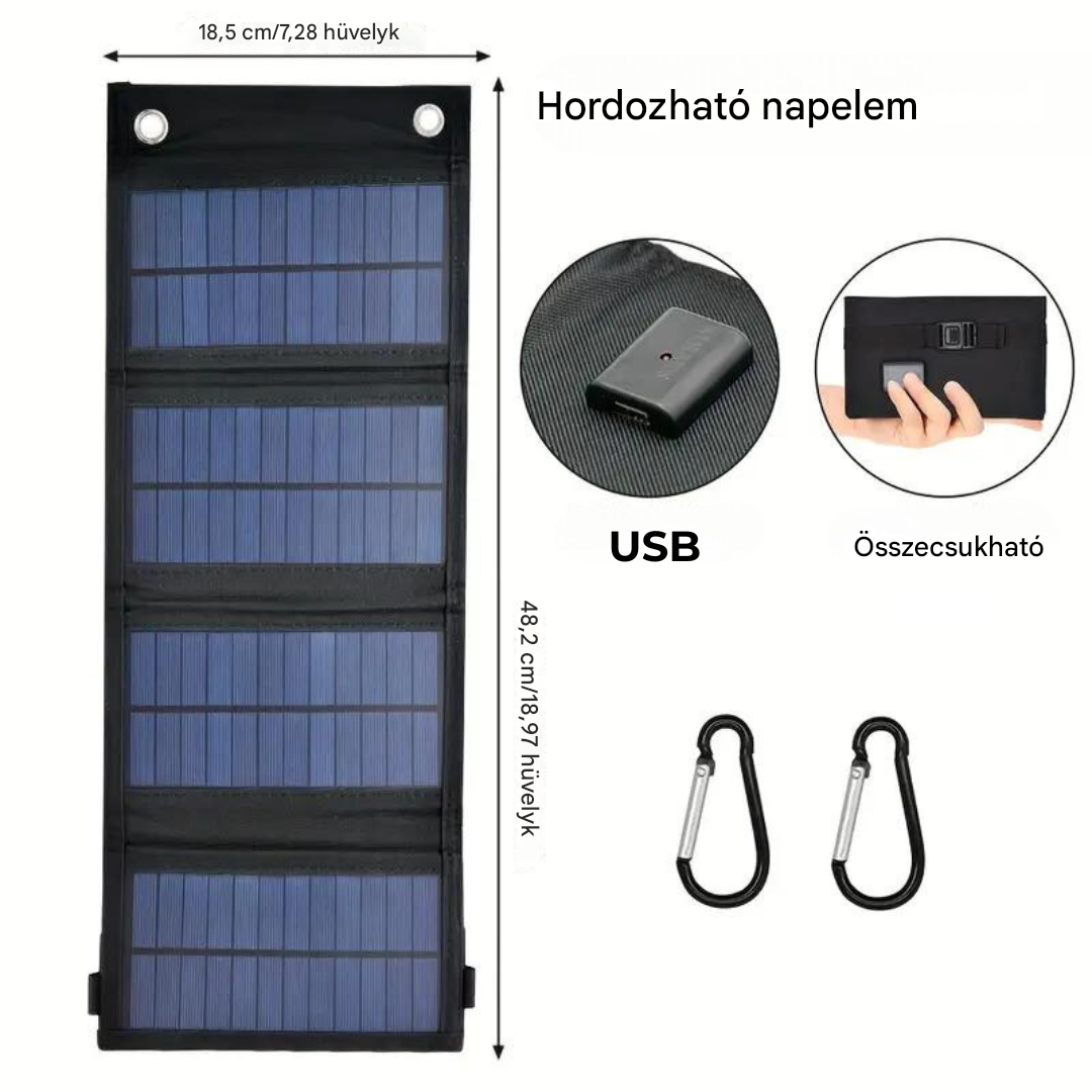 Hajtható napenergiás powerbank - SolarMate