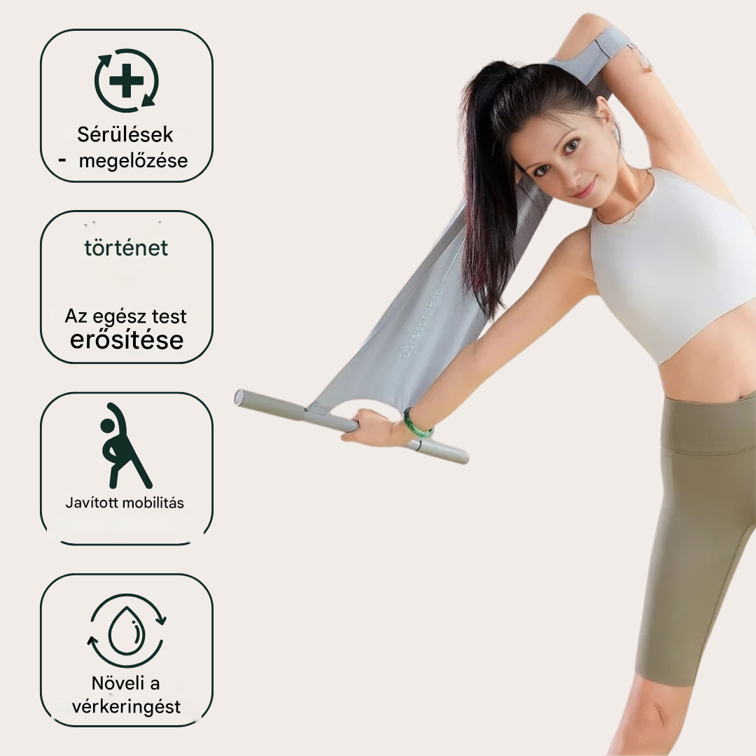 Rugalmas edzőszalag fogantyúkkal és lábhurokkal - FlexiStretch Trainer